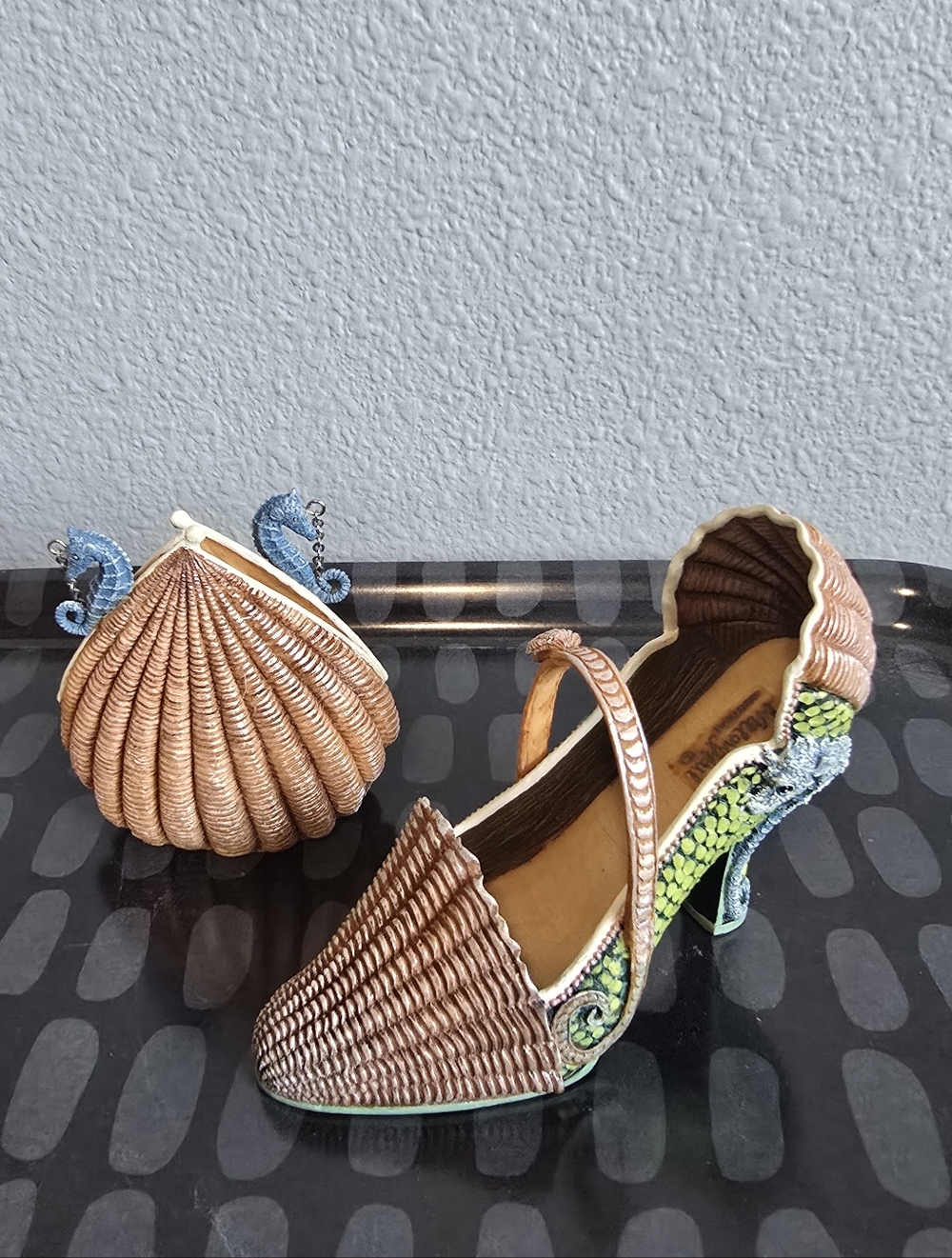 Willow Hall Centre Stage Collection "SEA WORLD" Ceramic Heel And Purse Miniature